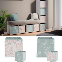 Raumteiler Ludus Weiß 142.5 x 36.2 cm mit 2 Faltboxen opt.2 Vicco