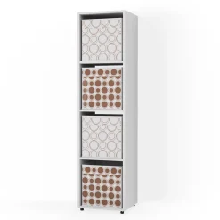 Raumteiler Ludus Weiß 142.5 x 36.2 cm mit 2 Faltboxen opt.1 Vicco