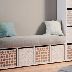 Raumteiler Ludus Weiß 142.5 x 36.2 cm mit 2 Faltboxen opt.1 Vicco