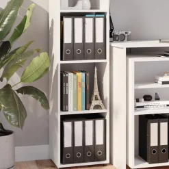 Raumteiler Ludus Weiß 142.5 x 36.2 cm mit 2 Faltboxen opt.3 Vicco