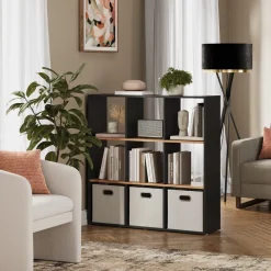 Raumteiler Nove Anthrazit/Goldkraft Eiche 107.2 x 107.8 cm Vicco