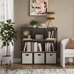 Raumteiler Nove Anthrazit/Goldkraft Eiche 107.2 x 107.8 cm Vicco