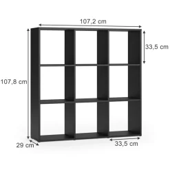 Raumteiler Nove Schwarz 104 x 108 cm Vicco