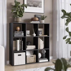 Raumteiler Nove Schwarz 104 x 108 cm Vicco