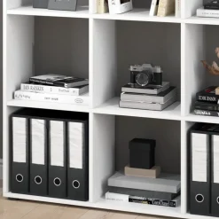 Raumteiler Nove Weiß 104 x 108 cm mit 2 Faltboxen Vicco