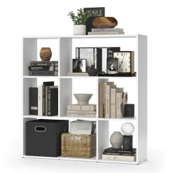 Raumteiler Nove Weiß 107.2 x 107.8 cm 7 Fächer Vicco