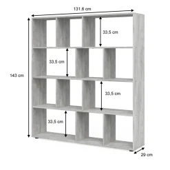Raumteiler Pilar Grau 131.6 x 143 cm Vicco