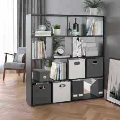 Raumteiler Pilar Schwarz 131.6 x 143 cm Vicco