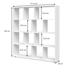 Raumteiler Pilar Weiß 131.6 x 143 cm Vicco