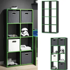 Raumteiler Scutum Schwarz/Grün 143 x 72 cm Vicco