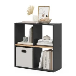 Raumteiler Tetra Anthrazit/Goldkraft Eiche 72 x 72.6 cm Vicco