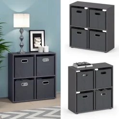 Raumteiler Tetra Grau 72.6 x 72 cm Vicco