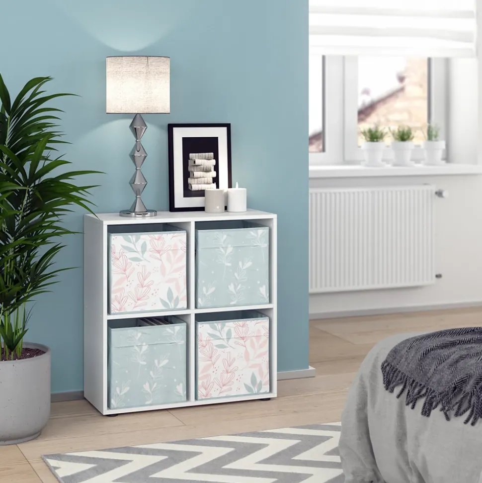 Raumteiler Tetra Weiß 72.6 x 72 cm mit 4 Faltboxen opt.1 Vicco