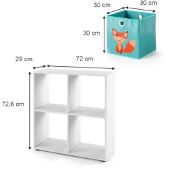 Raumteiler Tetra Weiß 72.6 x 72 cm Vicco