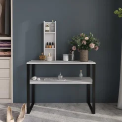 Regal Sherry Weiß 20 x 65 cm mit 3 Ablagefächern Vicco