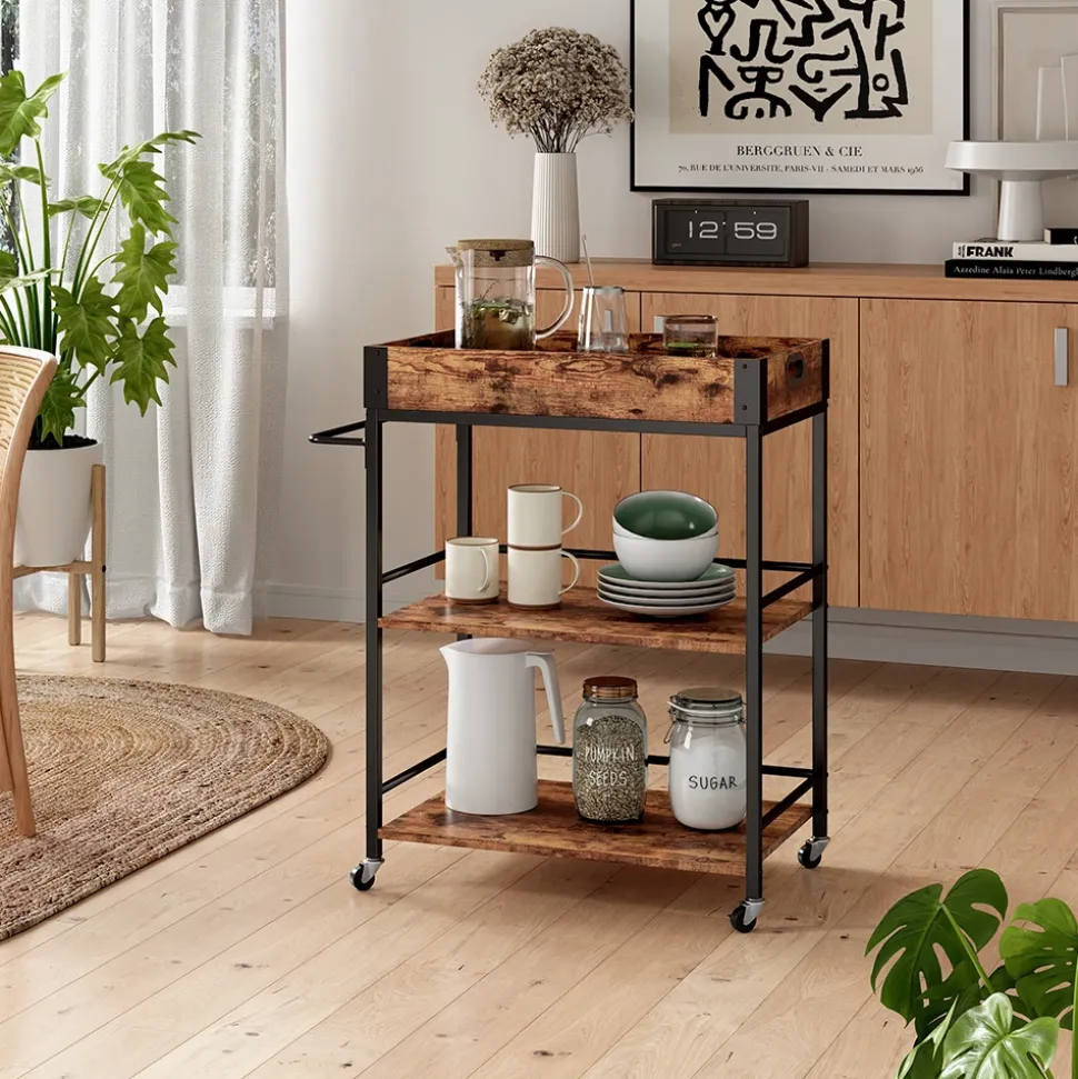 Rollcontainer Fyrk Eiche rustikal 65 x 84.5 cm Vicco