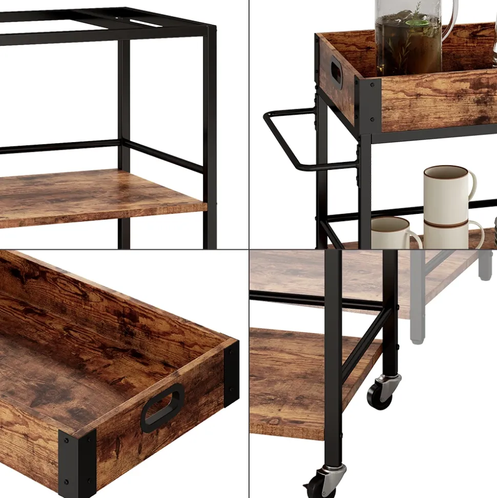 Rollcontainer Fyrk Eiche rustikal 65 x 84.5 cm Vicco