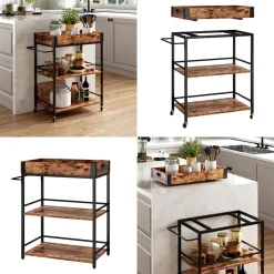 Rollcontainer Fyrk Eiche rustikal 65 x 84.5 cm Vicco