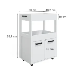 Rollcontainer Simon Weiß 60 x 88.7 cm Vicco