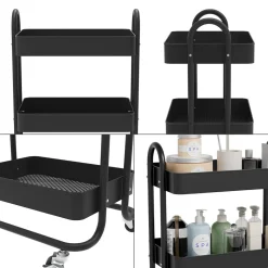 Rollcontainer Tron Schwarz 45.9 x 78.7 cm Vicco