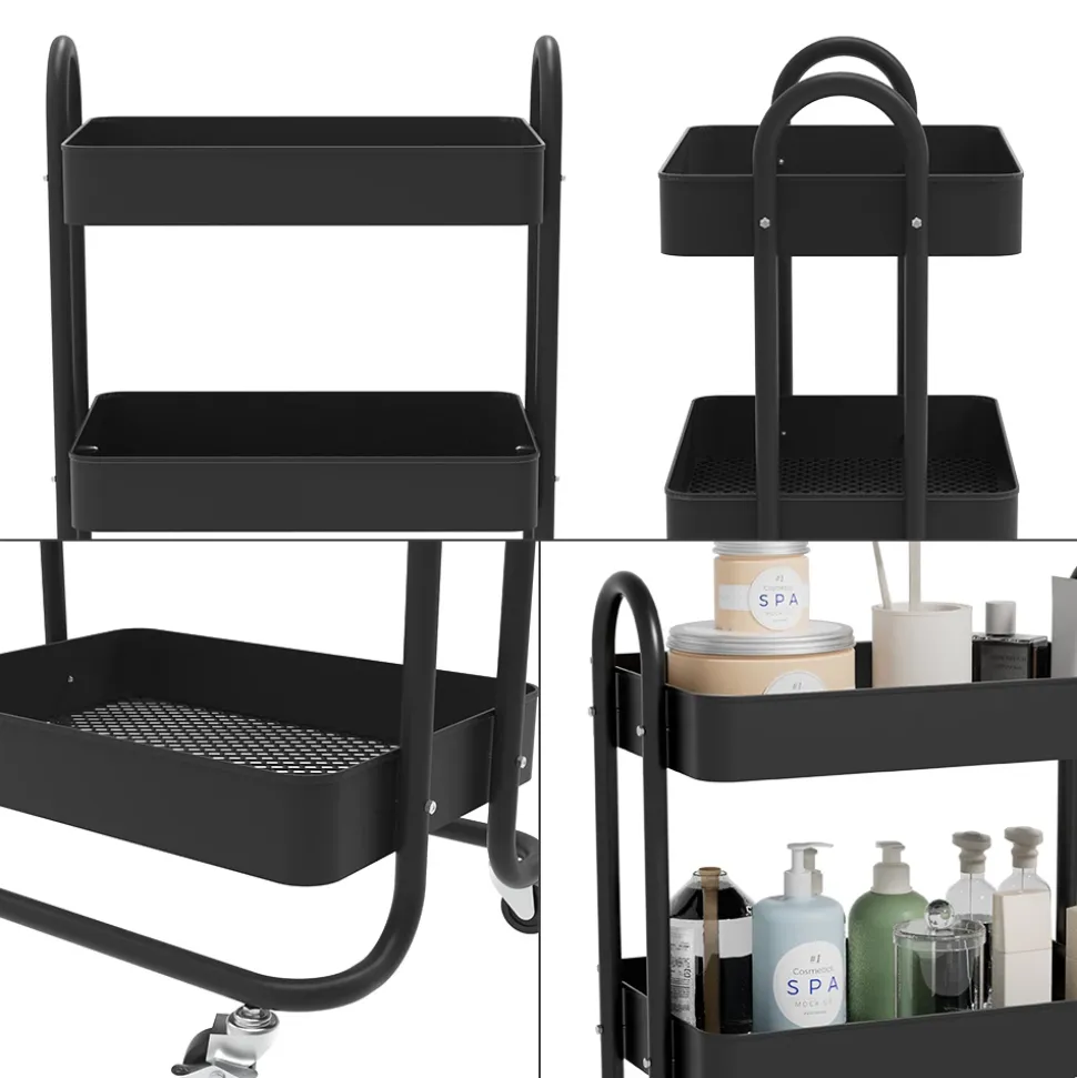 Rollcontainer Tron Schwarz 45.9 x 78.7 cm Vicco