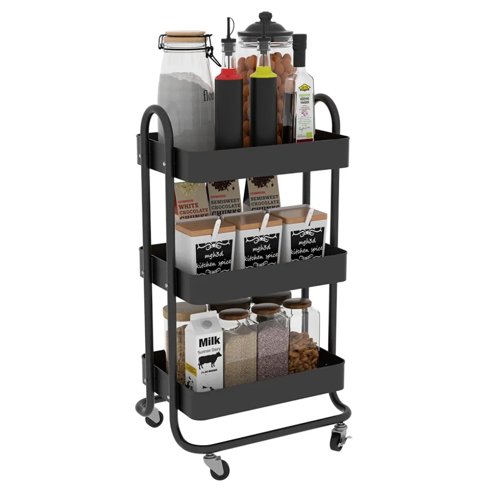 Rollcontainer Tron Schwarz 45.9 x 78.7 cm Vicco