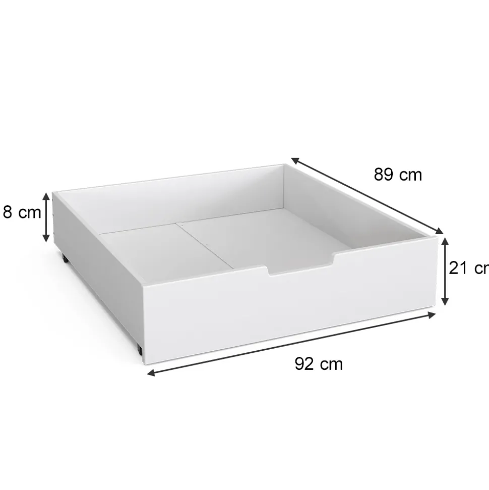 Rollschublade Teddy Weiß 92 x 89 cm Vitalispa