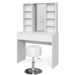 Schminktisch Alexa Weiß 93 cm mit Hocker Vicco