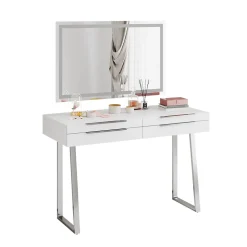 Schminktisch Alexia Weiß 120 cm mit LED-Spiegel Vicco