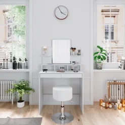 Schminktisch Ania Weiß 80 cm mit Hocker Vicco