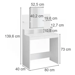 Schminktisch Ania Weiß 80 cm Vicco