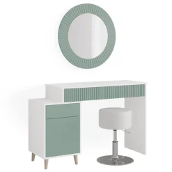 Schminktisch Arles Grün 120 cm mit Hocker Vicco