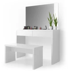 Schminktisch Azur Weiß 120 cm mit Bank Vicco