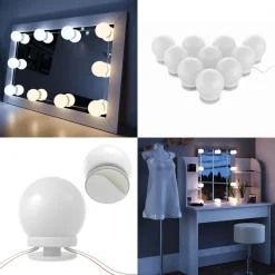 Schminktischbeleuchtung Weiß 400 cm Vicco