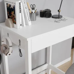 Schreibtisch Surrey Weiß 60 x 40 cm mit Schublade Vicco