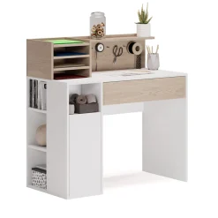 Schreibtisch Weiß/Sonoma 100 x 50 cm Vicco