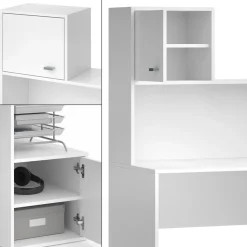 Schreibtisch Alwin Weiß 115 x 55 cm mit 2 Türen Vicco