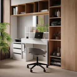 Schreibtisch Anja Weiß 139.8 x 40 cm mit Schubladen Vicco