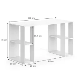 Schreibtisch Arian Weiß 130 x 60 cm Vicco