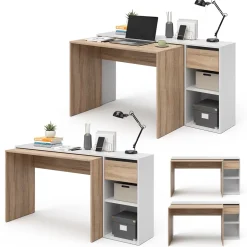 Schreibtisch Ben Weiß/Sonoma 145 x 46.4 cm Vicco