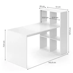 Schreibtisch Emir Weiß 72 x 143.8 cm Vicco