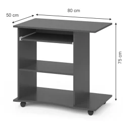 Schreibtisch Harm Anthrazit 80 x 50 cm Vicco