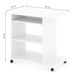 Schreibtisch Harm Weiß 80 x 50 cm Vicco