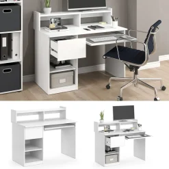 Schreibtisch Keno Weiß 106 x 60 cm Vicco