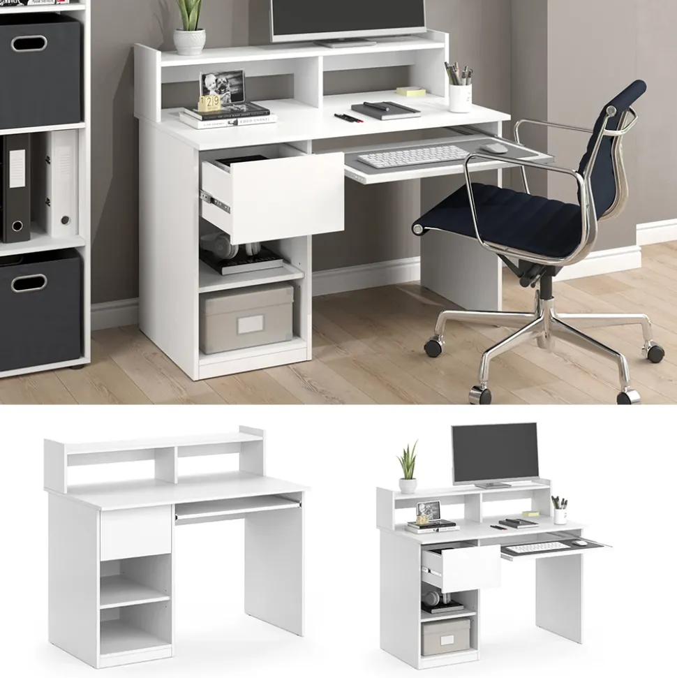 Schreibtisch Keno Weiß 106 x 60 cm Vicco