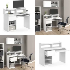 Schreibtisch Keno Weiß 106 x 60 cm Vicco