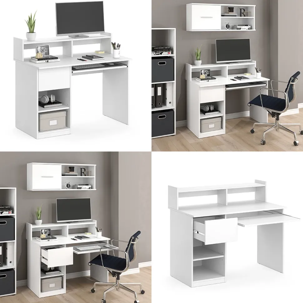 Schreibtisch Keno Weiß 106 x 60 cm Vicco