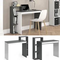Schreibtisch Leo Anthrazit/Weiß 110 x 40 cm Vicco