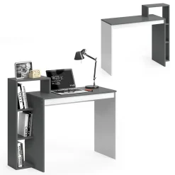 Schreibtisch Leo Anthrazit/Weiß 110 x 40 cm Vicco