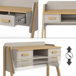 Schreibtisch Malia Cashmere/Eiche 97 x 51 cm Vitalispa